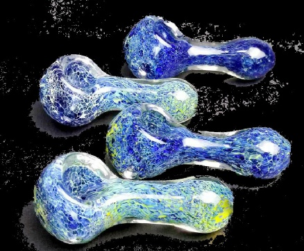 a group of glass pipes